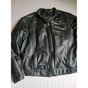 Echt Leder Jacket 34 / Medium Leather Bomber Removable Lining Moto Grunge